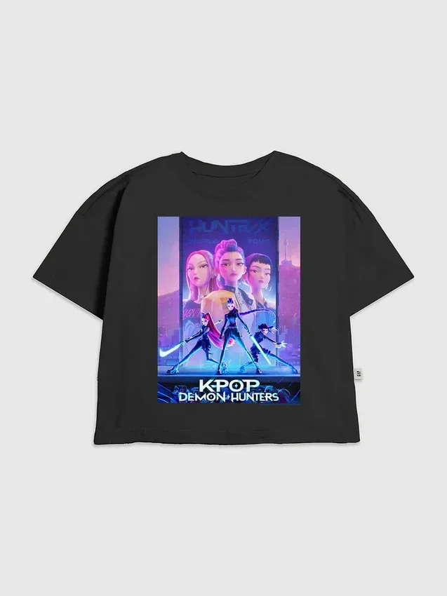 Παιδικό T-shirt με γραφικό από την αφίσα «Demon Hunters» της K-Pop