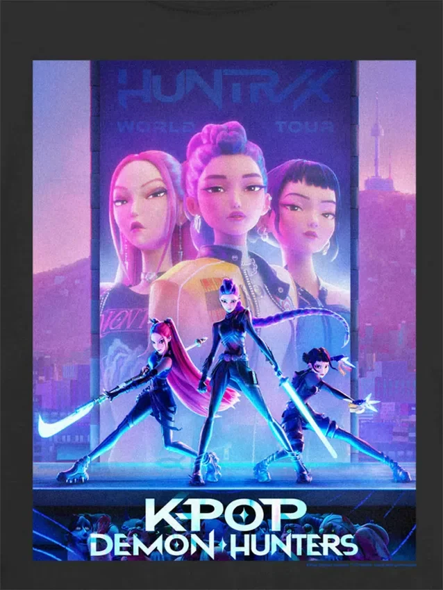 Παιδικό T-shirt με γραφικό από την αφίσα «Demon Hunters» της K-Pop