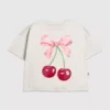 Παιδικό T-shirt με γραφικό «Cherry Bow»