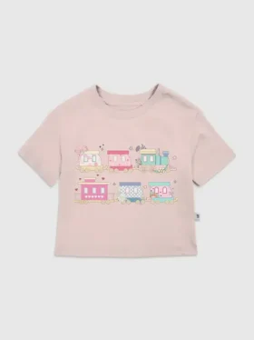 Παιδικό T-shirt με γραφικό «Colorful Train»