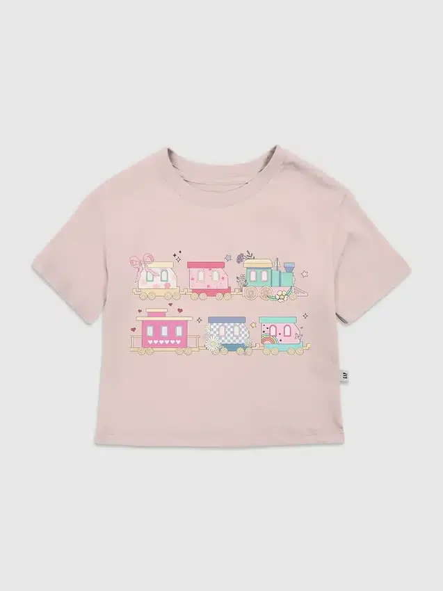 Παιδικό T-shirt με γραφικό «Colorful Train»