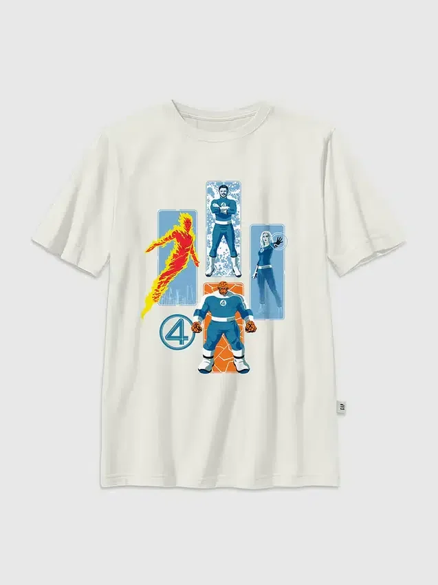 Παιδικό T-shirt με γραφικό «Fantastic Four Family»