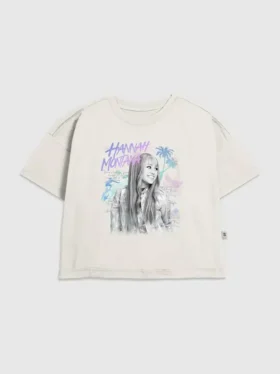 Παιδικό T-shirt με γραφικό «Hannah Montana Beach Vibes»
