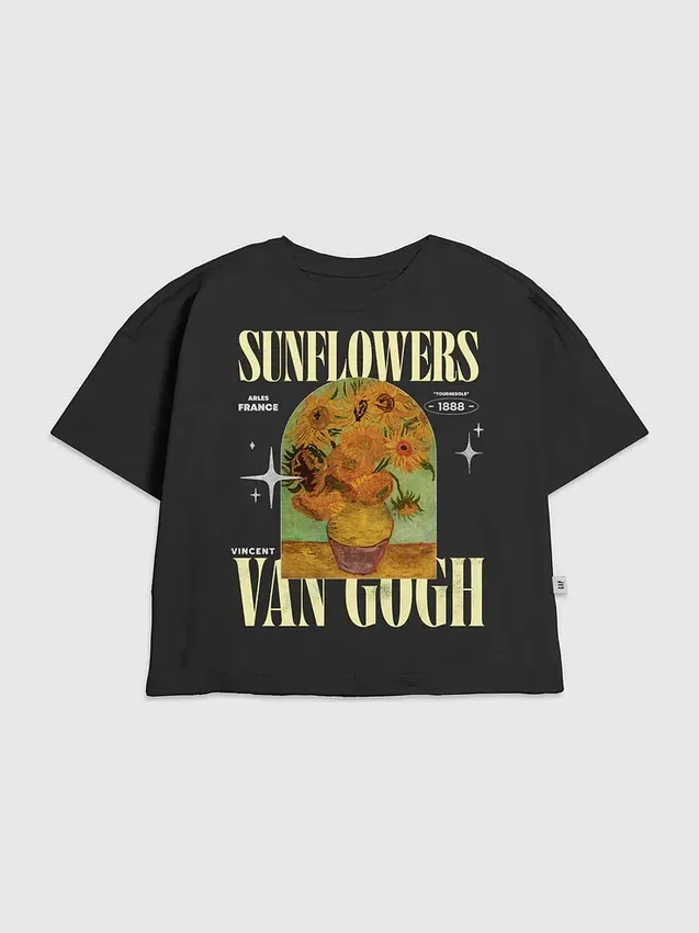 Παιδικό T-shirt με γραφικό «Ηλιοτρόπια του Βαν Γκογκ»