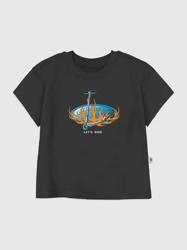 Παιδικό T-shirt με γραφικό «Lets Ride»