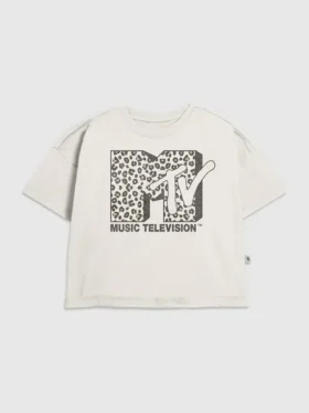 Παιδικό T-shirt με γραφικό λογότυπο MTV Leopard