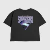 Παιδικό T-shirt με γραφικό λογότυπο Supergirl σε μωβ χρώμα