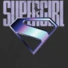Παιδικό T-shirt με γραφικό λογότυπο Supergirl σε μωβ χρώμα