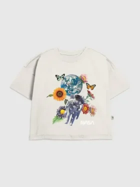 Παιδικό T-shirt με γραφικό «Nasa Space Floral»