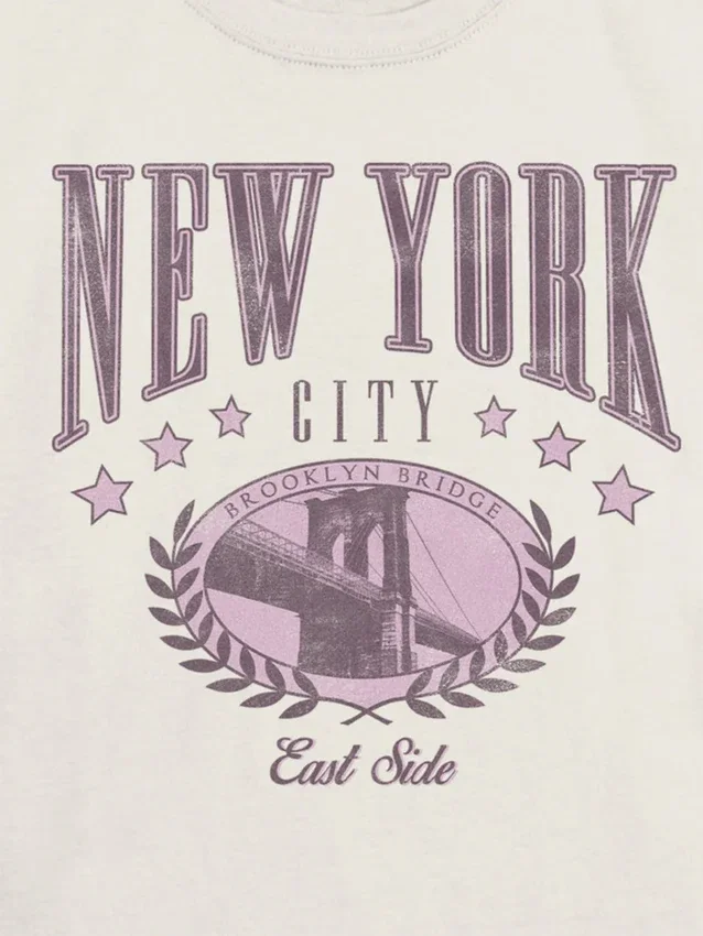 Παιδικό T-shirt με γραφικό New York College