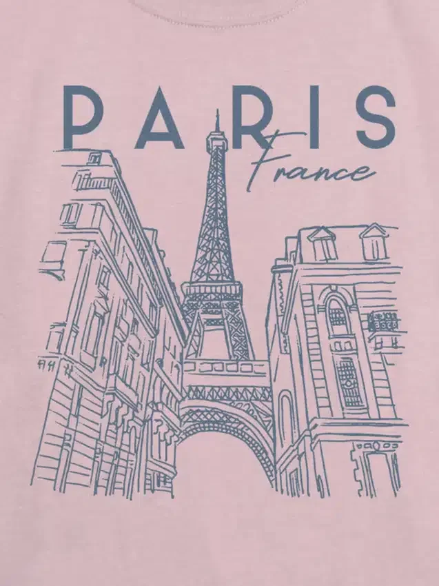 Παιδικό T-shirt με γραφικό «Paris Line Art»