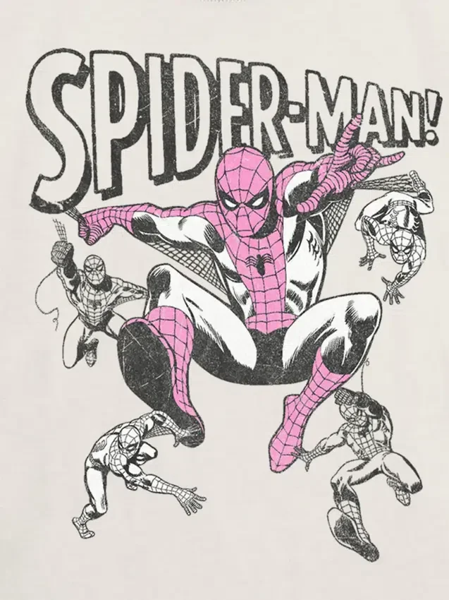 Παιδικό T-shirt με γραφικό «Spider-Man Vintage Poses»