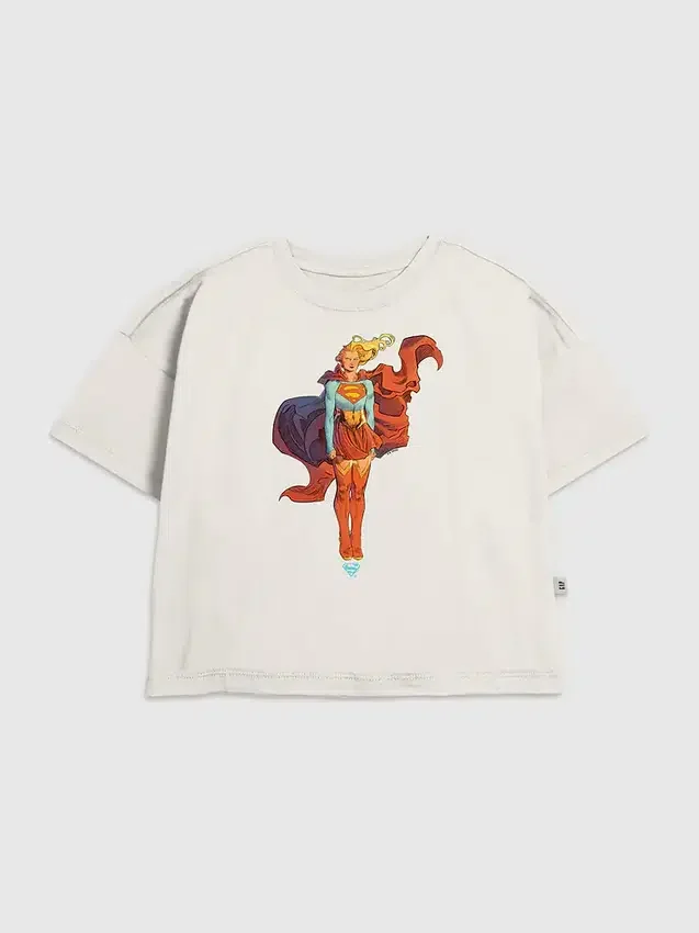 Παιδικό T-shirt με γραφικό «Supergirl Fuel Your Flight Star»