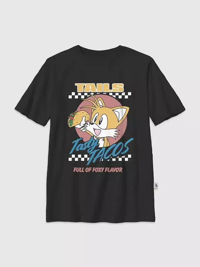 Παιδικό T-shirt με γραφικό «Tails Tacos» του Sonic the Hedgehog