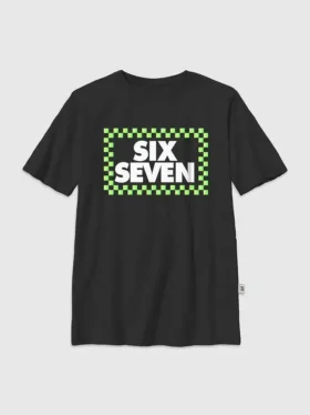 Παιδικό T-shirt με καρό σχέδιο Six Seven