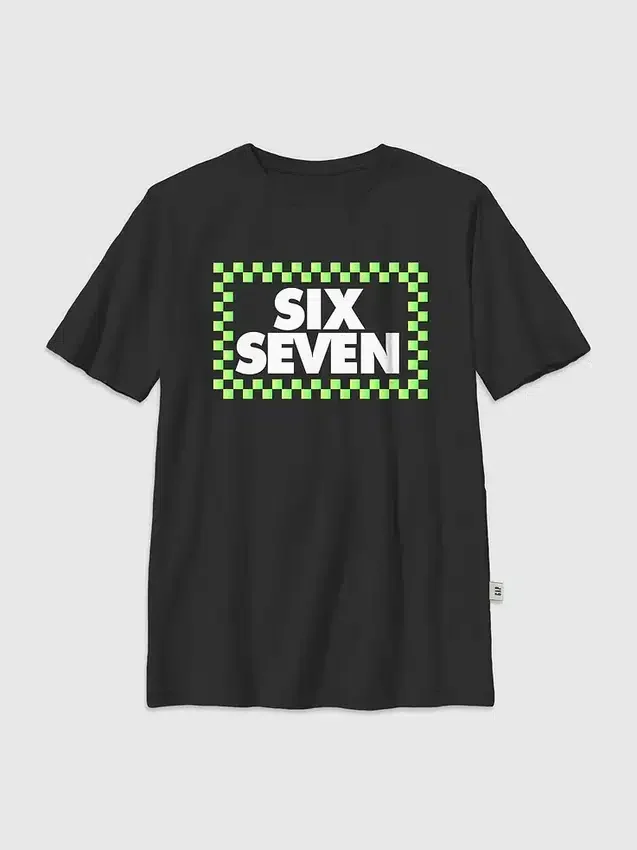 Παιδικό T-shirt με καρό σχέδιο Six Seven