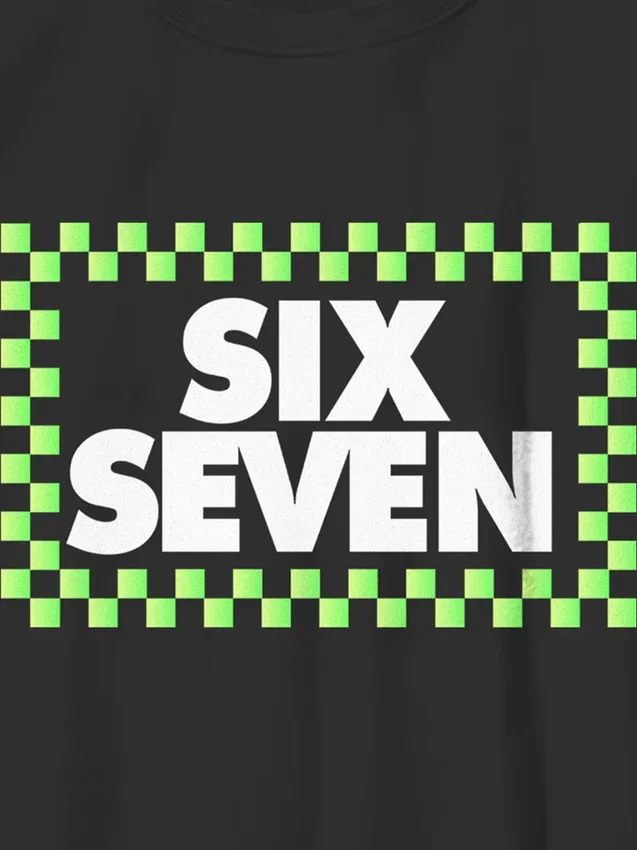 Παιδικό T-shirt με καρό σχέδιο Six Seven