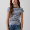 Παιδικό T-shirt με κοντά μανίκια και εφαρμοστή γραμμή
