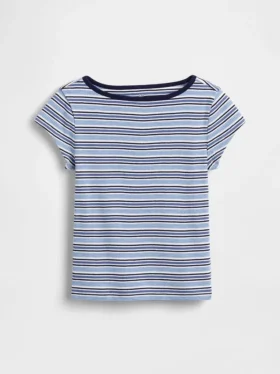 Παιδικό T-shirt με κοντά μανίκια και εφαρμοστή γραμμή