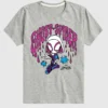 Παιδικό T-shirt με κοντά μανίκια «Marvel Scribble Ghost Spider» σε σορτς