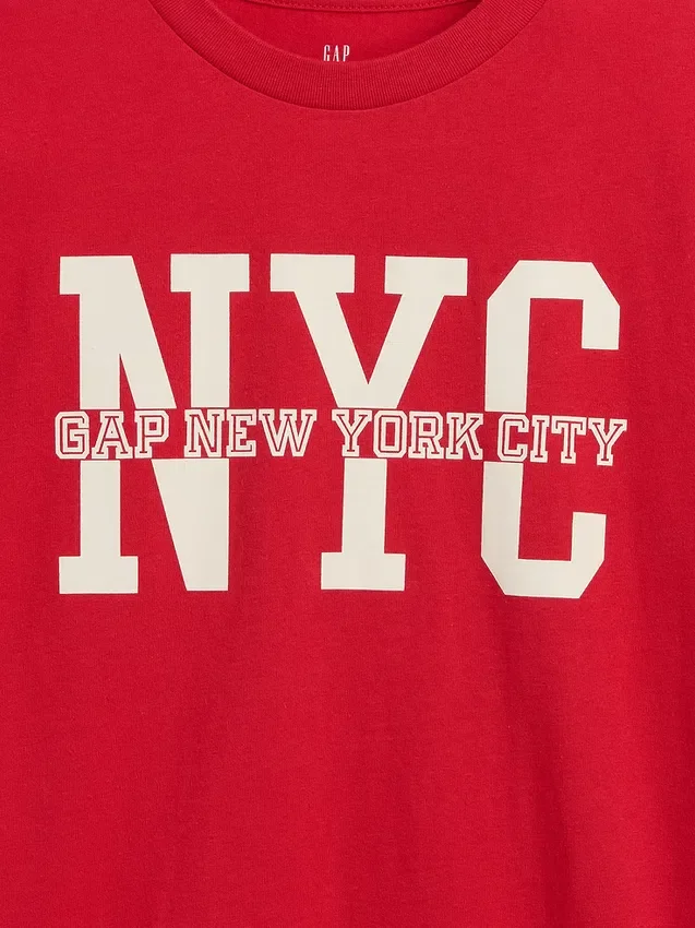 Παιδικό T-shirt με λογότυπο Gap NYC