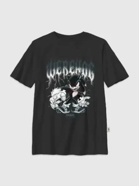 Παιδικό T-shirt με μεταλλικό σχέδιο «Sonic the Hedgehog»