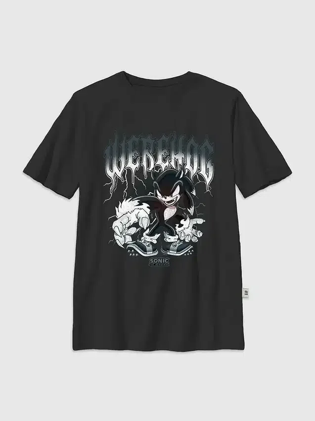Παιδικό T-shirt με μεταλλικό σχέδιο «Sonic the Hedgehog»