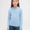 Παιδικό T-shirt με ραβδωτό γιακά