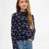 Παιδικό T-shirt με ραβδωτό γιακά
