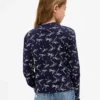 Παιδικό T-shirt με ραβδωτό γιακά