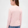 Παιδικό T-shirt με ραβδωτό γιακά