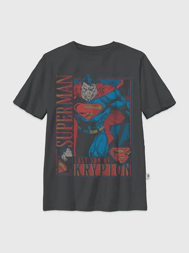 Παιδικό T-shirt με ρετρό σχέδιο «Superman»