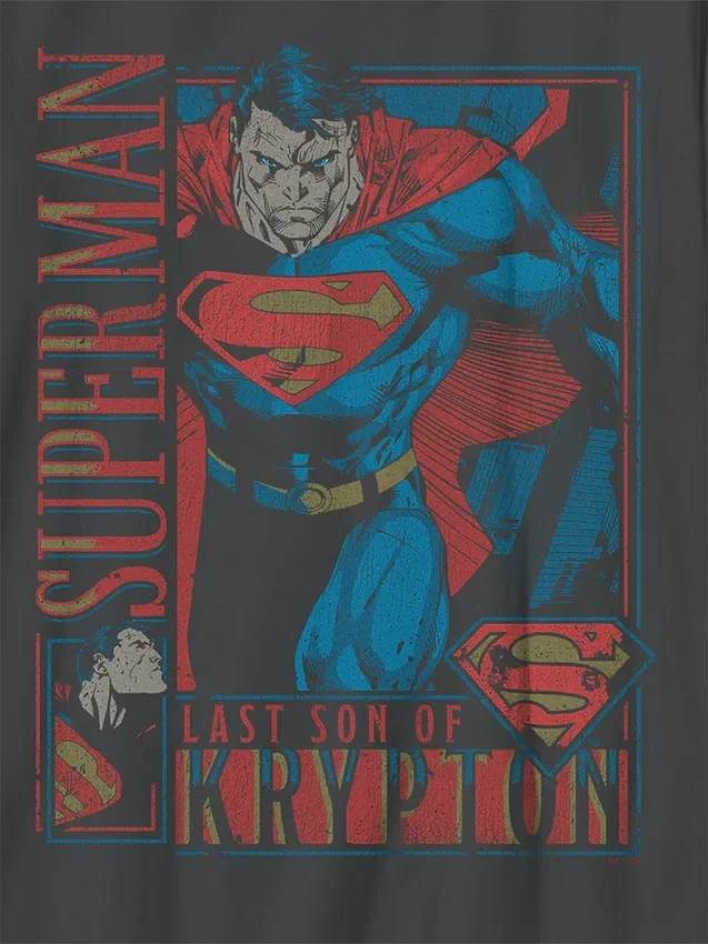 Παιδικό T-shirt με ρετρό σχέδιο «Superman»