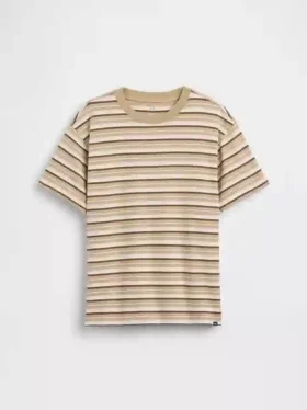 Παιδικό T-shirt με ρίγες σε χαλαρή γραμμή