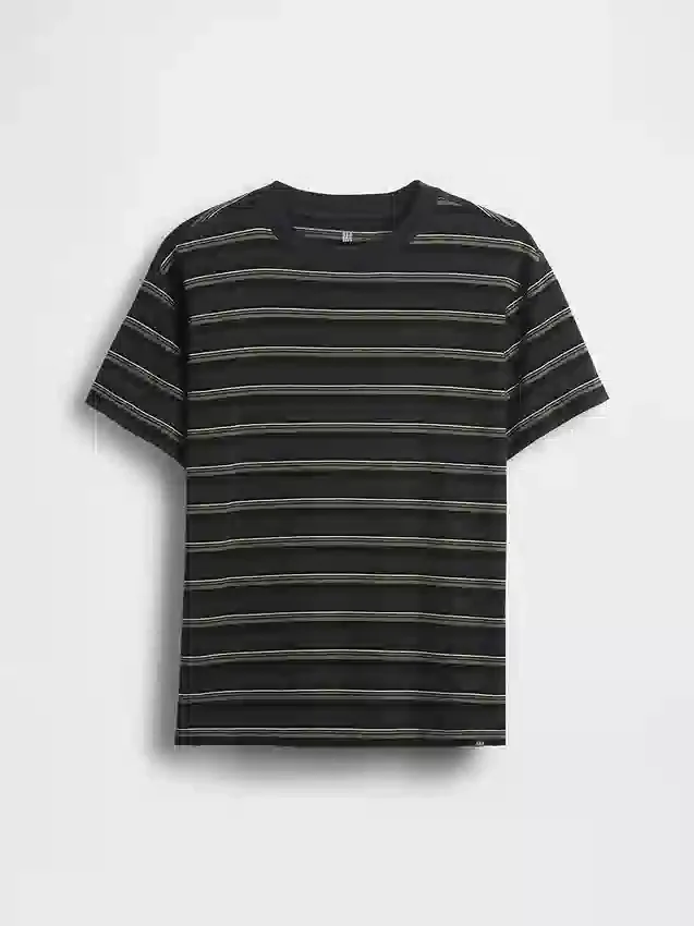 Παιδικό T-shirt με ρίγες σε χαλαρή γραμμή