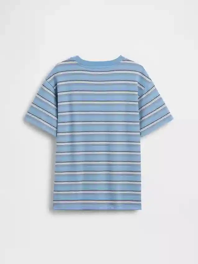 Παιδικό T-shirt με ρίγες σε χαλαρή γραμμή