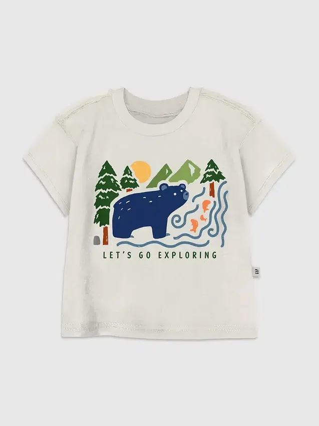 Παιδικό T-shirt με σχέδιο «Bear in Woods»
