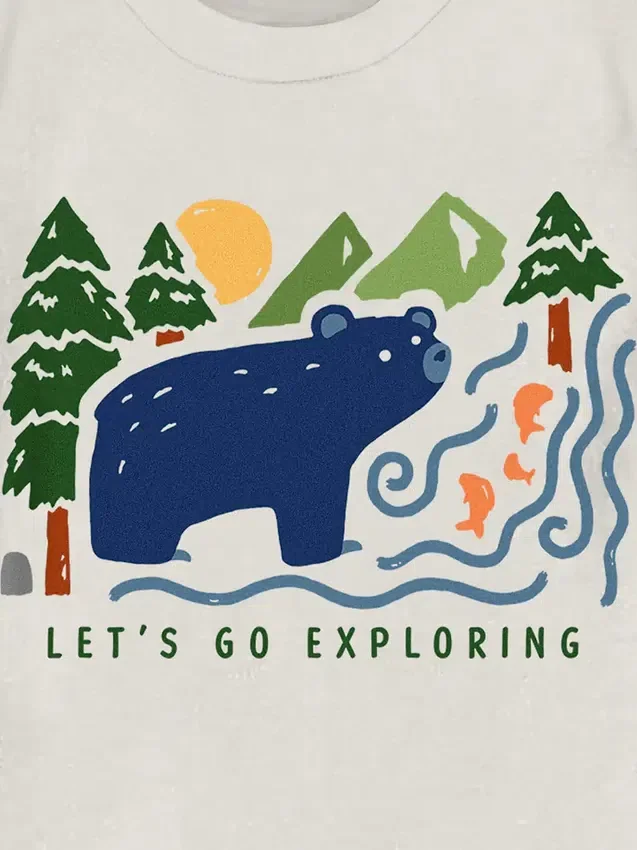 Παιδικό T-shirt με σχέδιο «Bear in Woods»