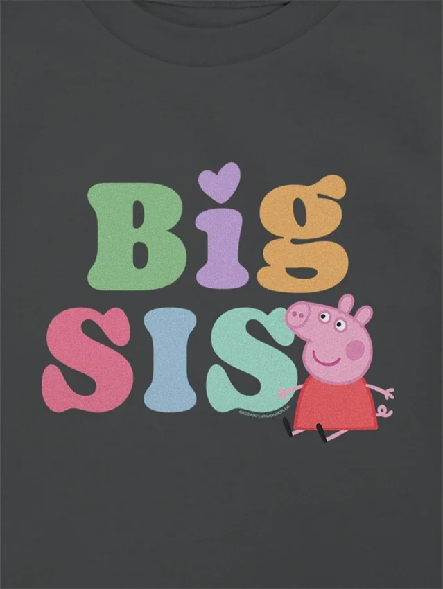 Παιδικό T-shirt με σχέδιο «Big Sis» της Peppa Pig