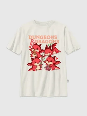 Παιδικό T-shirt με σχέδιο «Dungeons and Dragons» σε στυλ «Chibi»