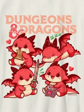 Παιδικό T-shirt με σχέδιο «Dungeons and Dragons» σε στυλ «Chibi»