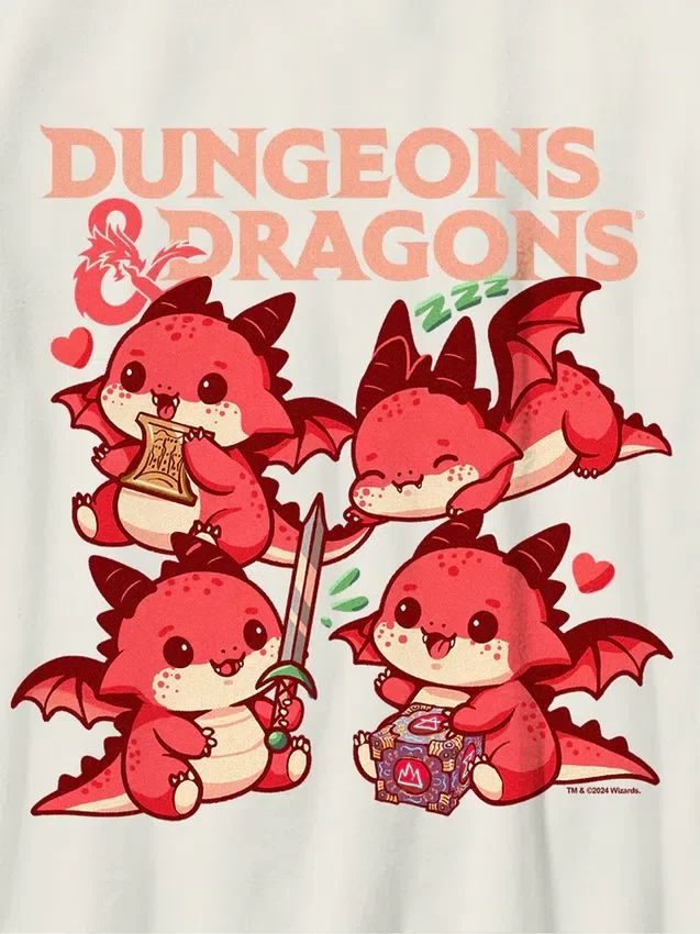 Παιδικό T-shirt με σχέδιο «Dungeons and Dragons» σε στυλ «Chibi»