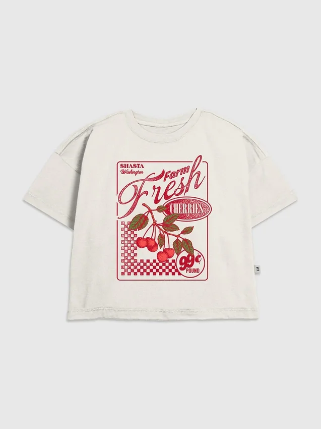Παιδικό T-shirt με σχέδιο «Farm Fresh Cherries»