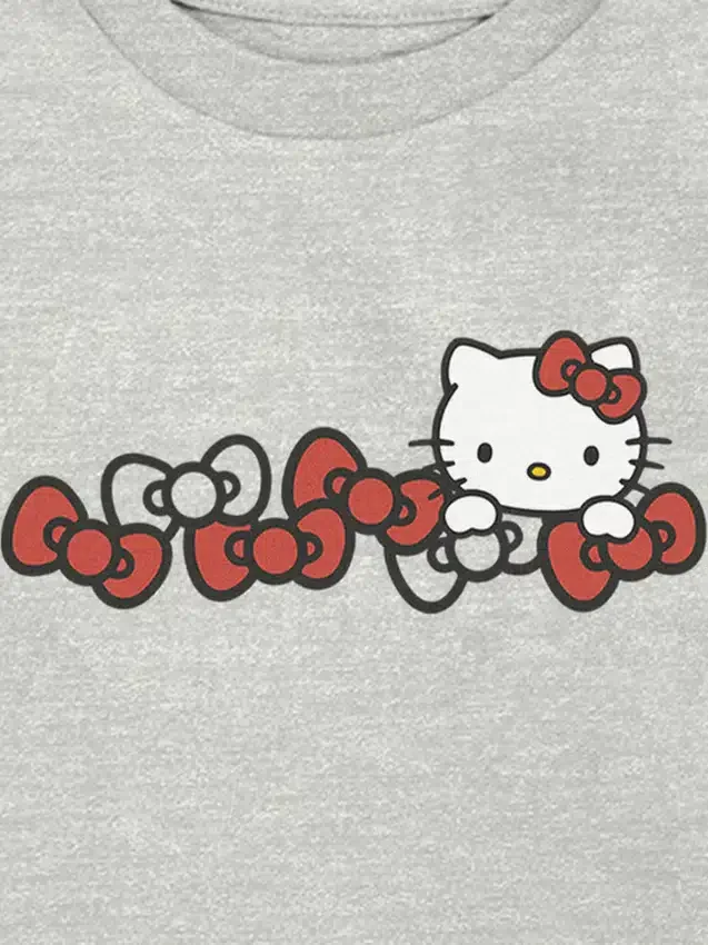 Παιδικό T-shirt με σχέδιο Hello Kitty και φιόγκους