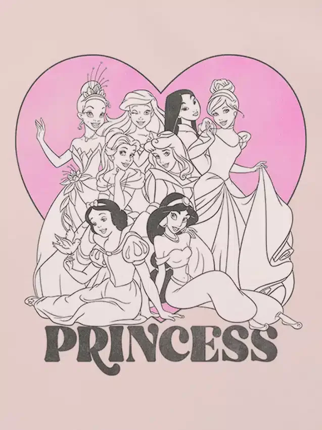 Παιδικό T-shirt με σχέδιο καρδιάς Disney Princess