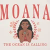 Παιδικό T-shirt με σχέδιο «Moana» σε στυλ κολεγίου