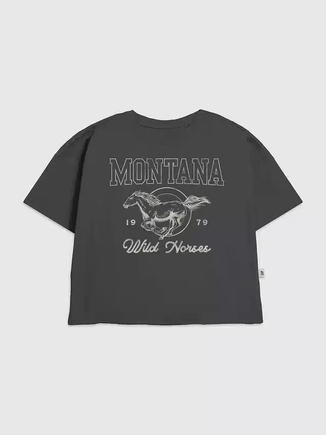 Παιδικό T-shirt με σχέδιο «Montana Wild Horse»