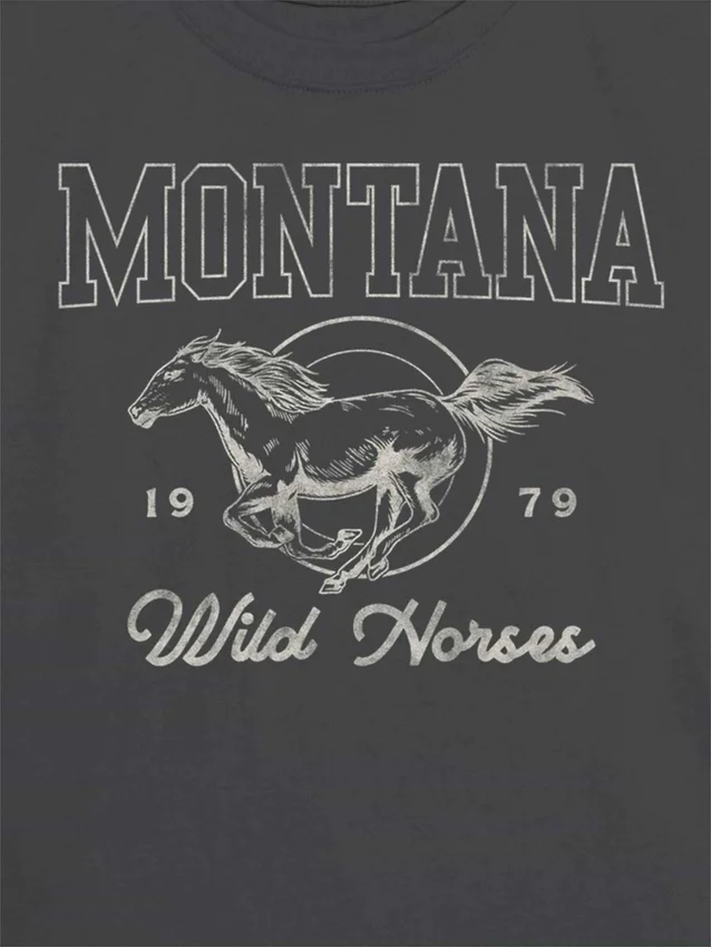 Παιδικό T-shirt με σχέδιο «Montana Wild Horse»