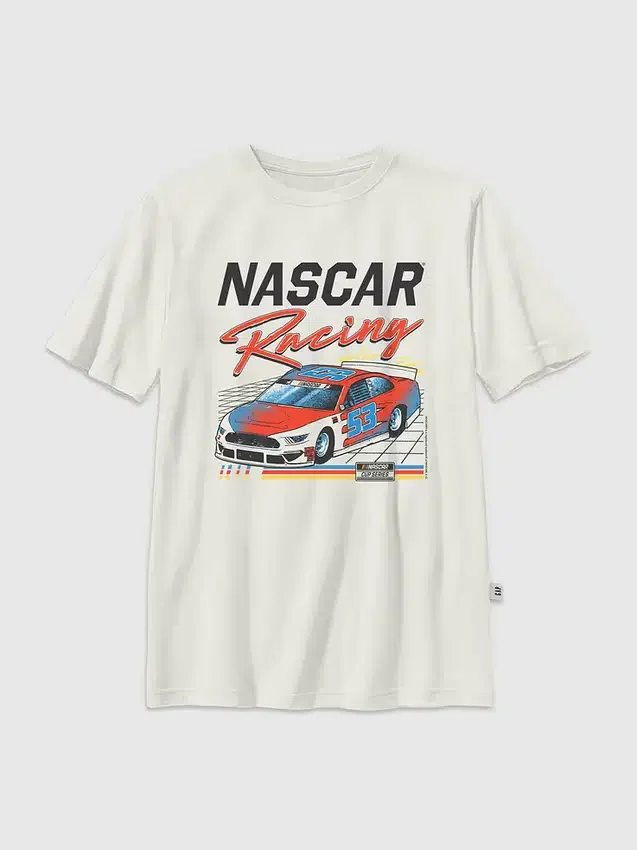 Παιδικό T-shirt με σχέδιο «Nascar Retro Racer»