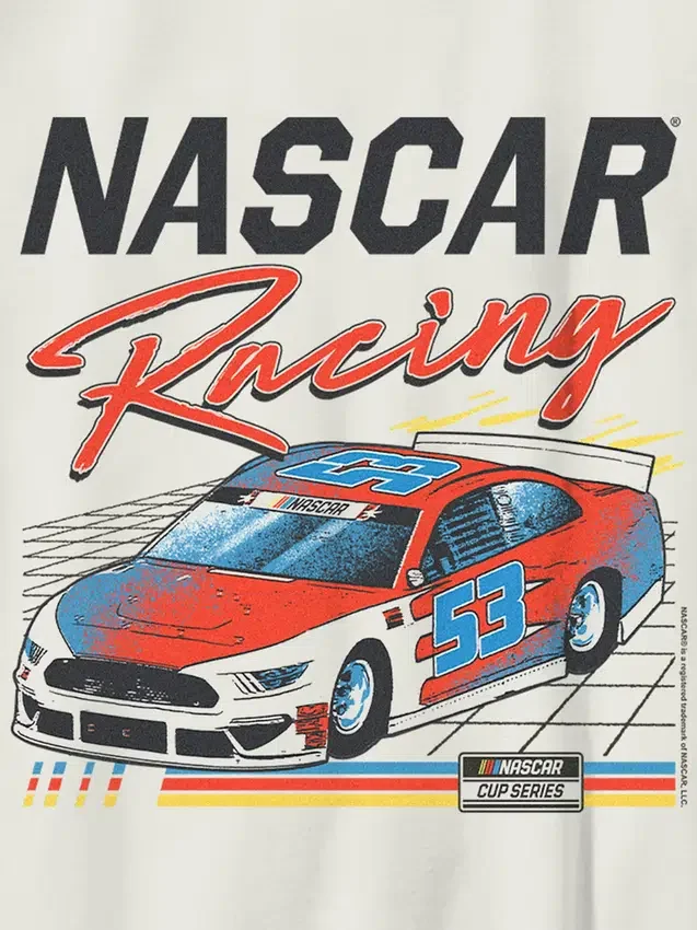 Παιδικό T-shirt με σχέδιο «Nascar Retro Racer»